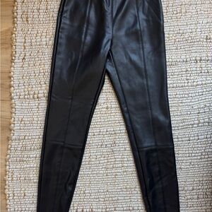 Topshop Black Faux Leather Leggings (Never Worn)
